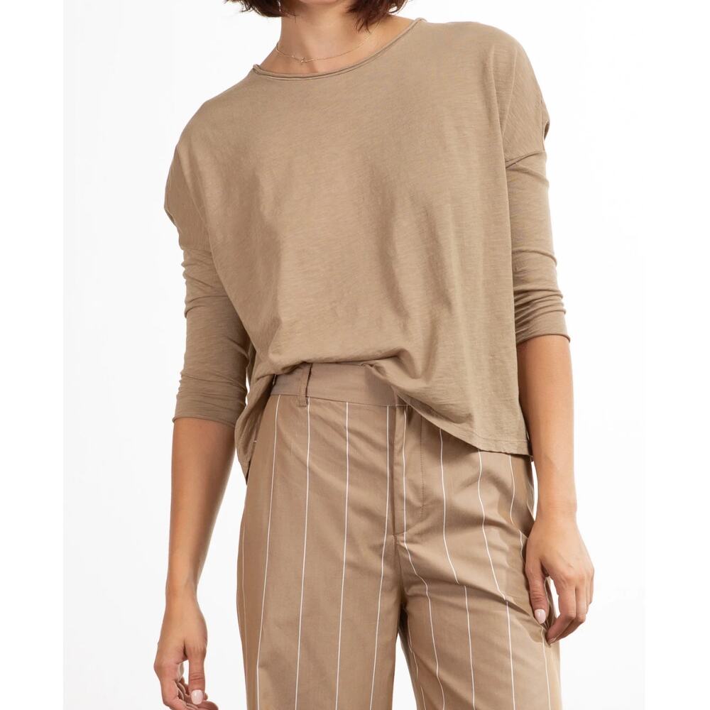 NWT Pharaoh Collection Tommy Boxy Tee in Supima Slub Size 0/X-Small